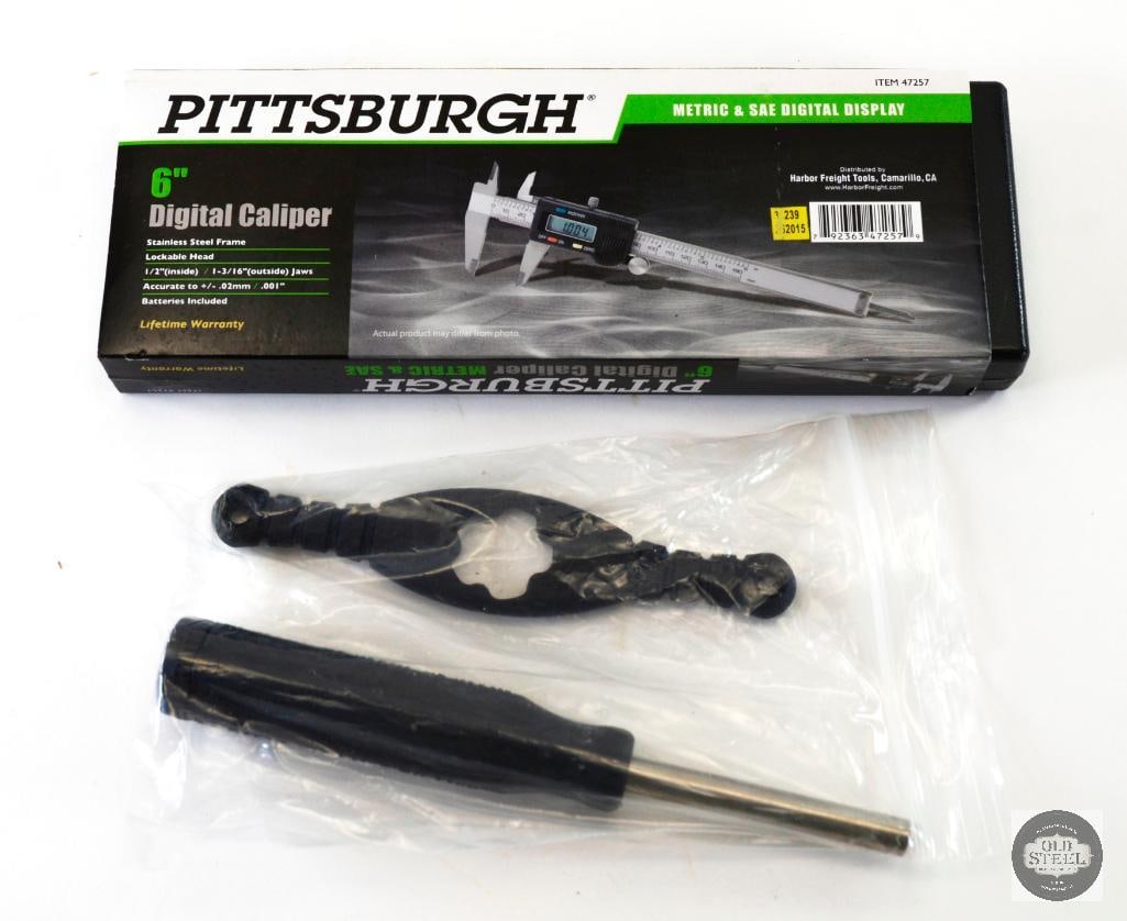 Pittsburgh Digital 6 Inch Caliper with Hoppes Screwdriver Set (1 of 1)