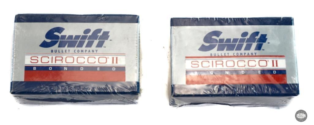 200 Swift Bullet Company 7mm 150gr Polymer Tip Boat Tail Spitzer Bullets: This lot contains 2 boxes of Swift Bullet Company 7mm 150gr polymer tip boat-tail spitzer bullets. THIS ITEM IS AS PICTURED WITH NO FURTHER ATTACHMENTS. ALL SALES ARE FINAL. PLEASE REFER TO THE AUCTIO