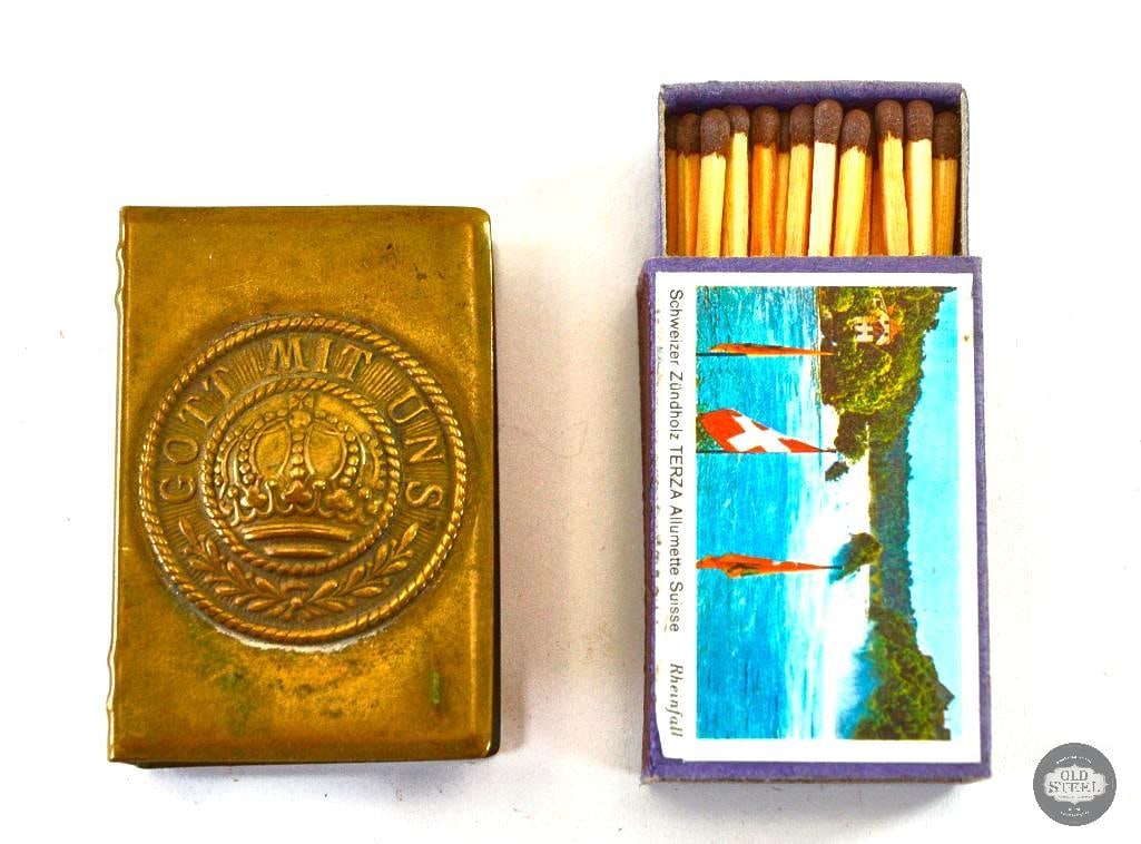 WWI Prussian Germany Matchbox Safe - Gott Mit Uns (1 of 1)