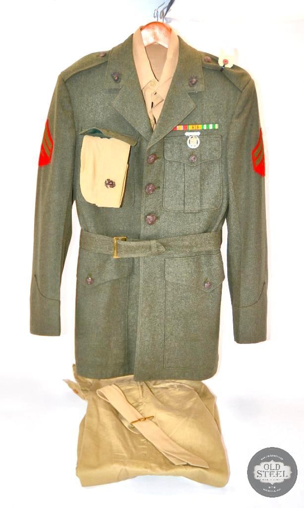 Vietnam Era USMC Corporal's Summer Uniform Set - with Corporal's M-1958 Wool Service Coat (1 of 1)