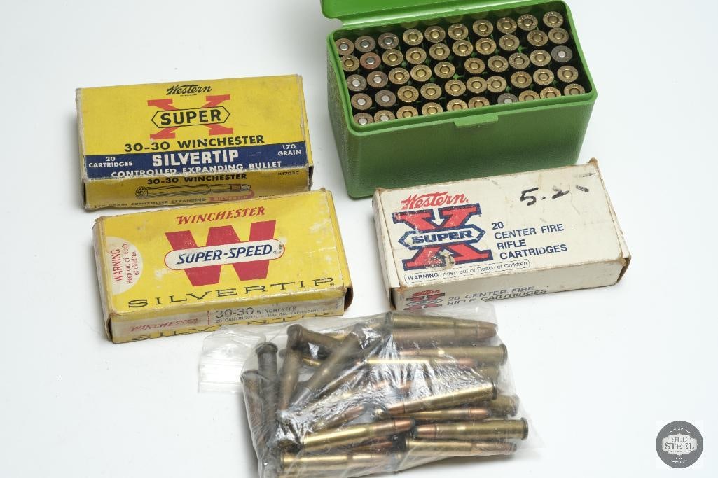 145 Rounds .30-30 Winchester Reloaded Ammunition: This lot has 145 rounds of assorted .30-30 Winchester reloads. THIS ITEM IS AS PICTURED WITH NO FURTHER ATTACHMENTS. ALL SALES ARE FINAL. PLEASE