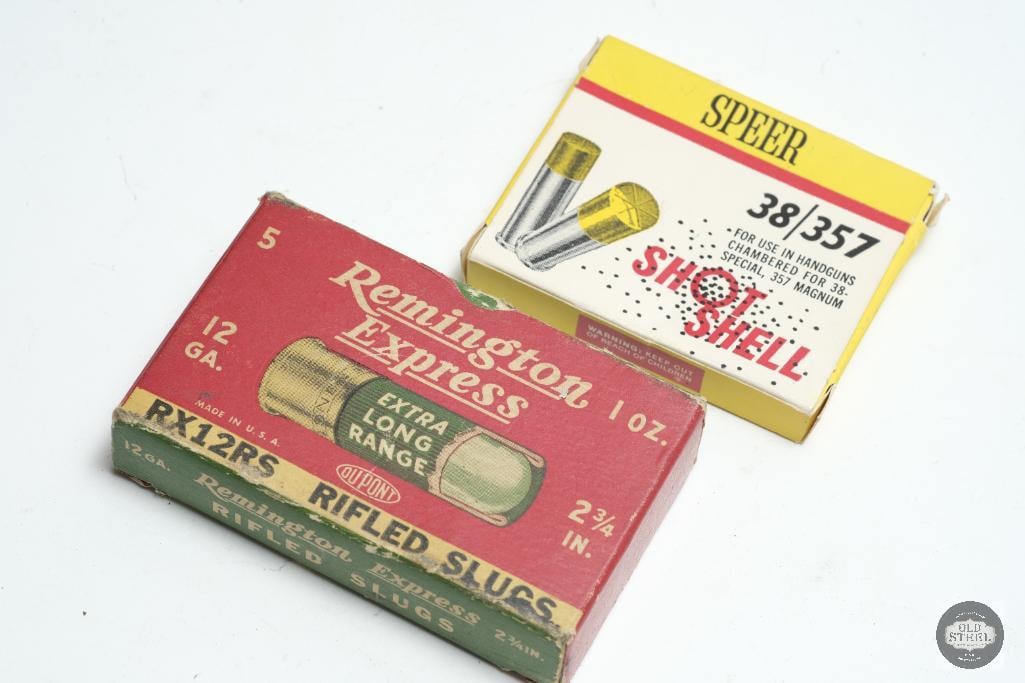 6 Rounds Speer .38/.357 Shot Shell - 5 Shells Remington Express 12GA 1oz Slugs - VINTAGE (1 of 1)