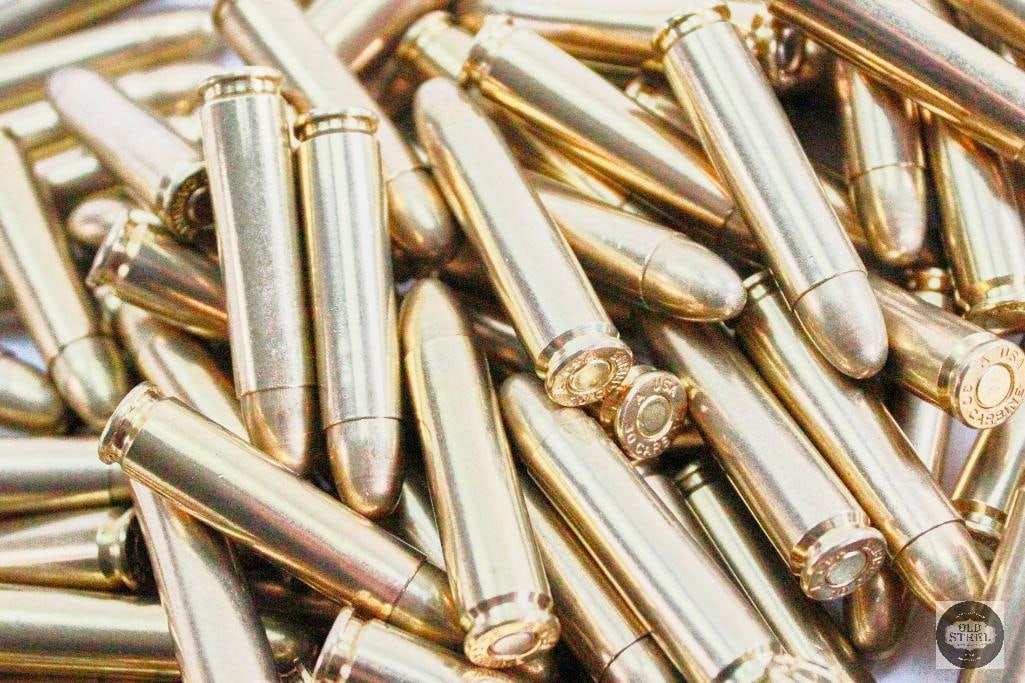 500 Rounds .30 Carbine 110gr Round Nose Ammunition: This lot has two boxes filled with a combined total of about 500 rounds of .30 Carbine 110gr Round Nose ammunition. Ammunition looks new. THIS I