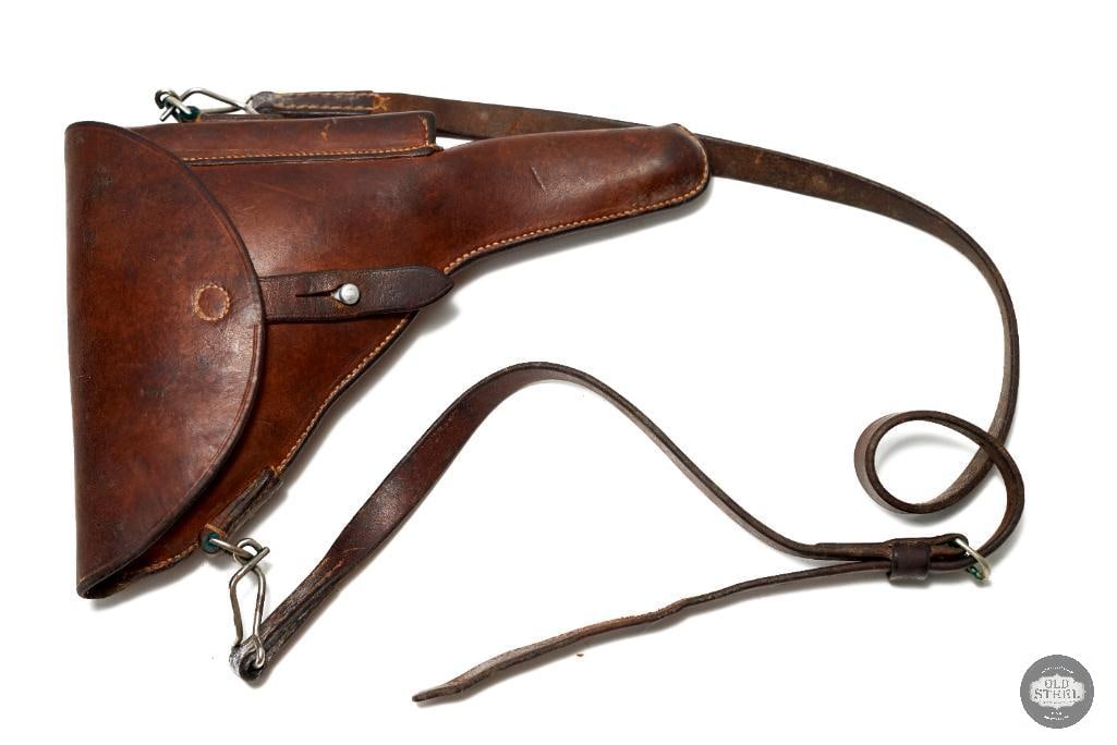 WWII German K.Salzmann Luger Holster - Dated 1942 - With Shoulder Strap (1 of 3)