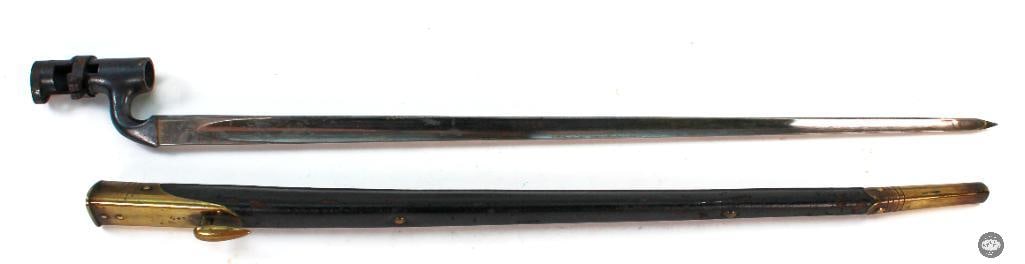 British Pattern 1876 Martini Henry Socket Bayonet and Scabbard (1 of 4)