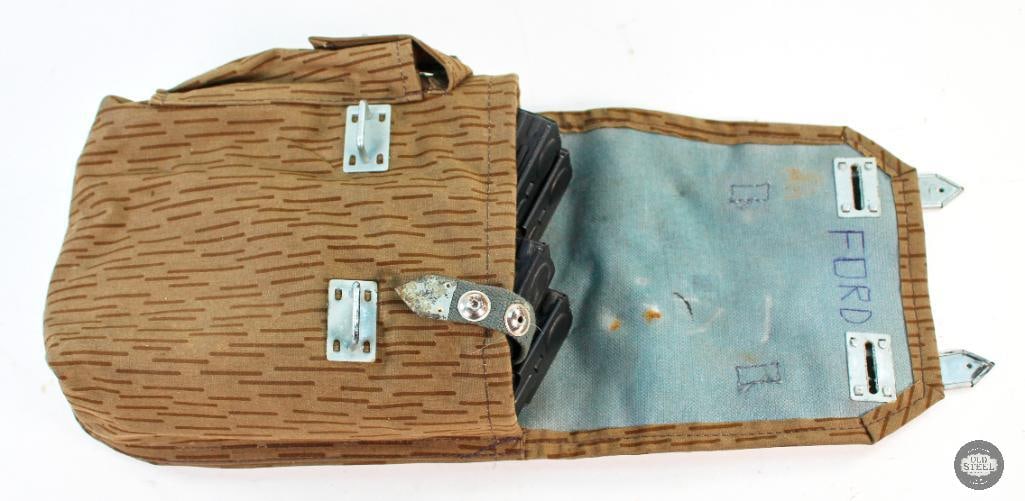 East German Raindrop Pattern AK47/74 Magazine Pouch + 4 Magazines (1 of 2)