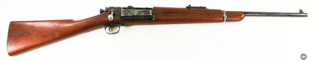 Krag-Jorgensen 1899 Carbine - .30-40 Krag - Mfg. 1899 - Serial 228959 - FFL C&R: On offer is an 1899 Krag-Jorgensen carbine chambered in .30-40 Krag. The rifle has various signs of age in some small dents and scratches in the stock, worn rifling, and finish wear along the receiver