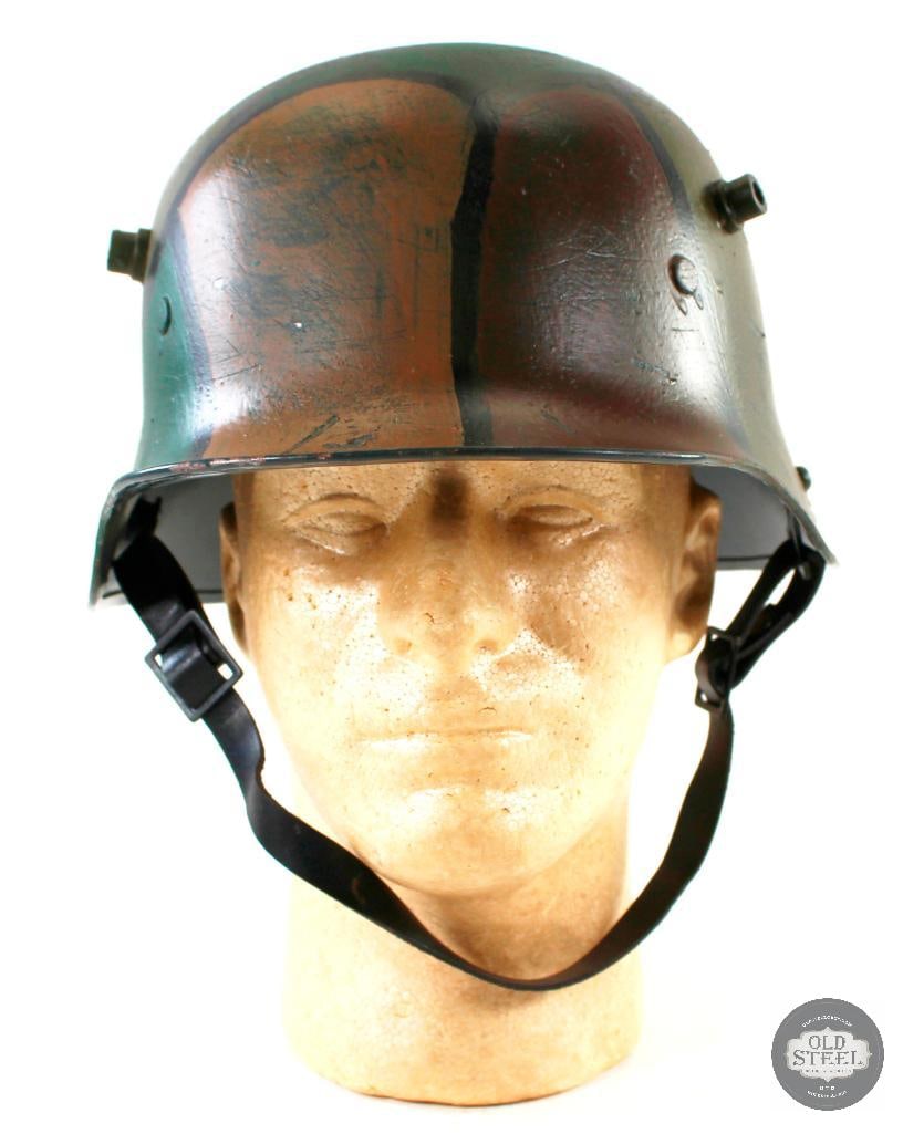 German WWI M1917 Steel Helmet with Camouflage Pattern. (1 of 4)