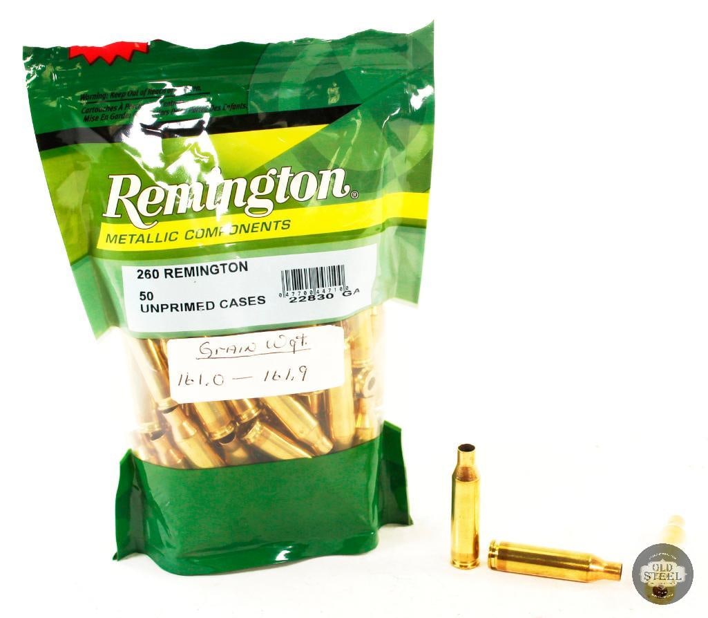 Remington 260REM Unprimed Brass Casings - 45ct - Open Bag (1 of 1)
