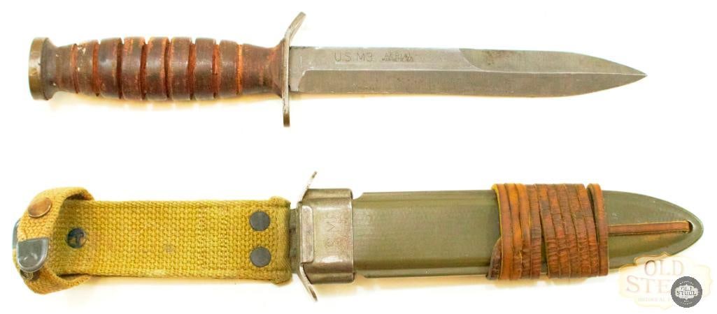 US M3 Fighting Knife from Aerial Marinette, WIS (Aerial Cutlery Mfg. Co.) - M8 Sheath (1 of 13)