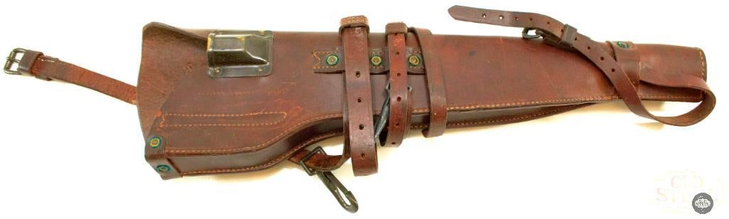 WWII US J.Q.M.D 1944 Leather M1 Carbine Vehicle Scabbard (1 of 2)