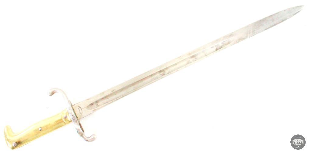 Imperial German M1871 Sword Bayonet - Mfg 1873: Up for auction is an Imperial German M1871 sword bayonet for the 11mm Mauser Gewehr 71 rifle. The bayonet is marked on the spine base with a crowned W, the year 73 [1873] and the Fraktur proofmark. Ma