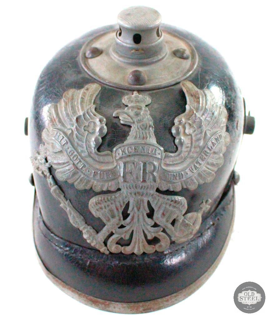 Original Picklehaube Prussian Leather Helmet - c.1915 - WWI German (1 of 6)