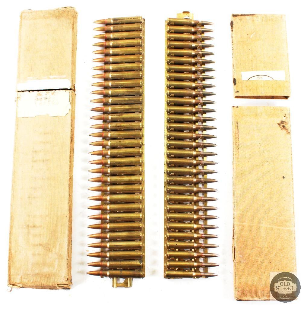 7.7 Japanese Type 92 Machine Gun - 60rds: Two racks of 7.7mm Japanese ammunition in the box for the Type 92 machine gun. THIS ITEM IS AS PICTURED WITH NO FURTHER ATTACHMENTS. ALL SALES ARE FIN