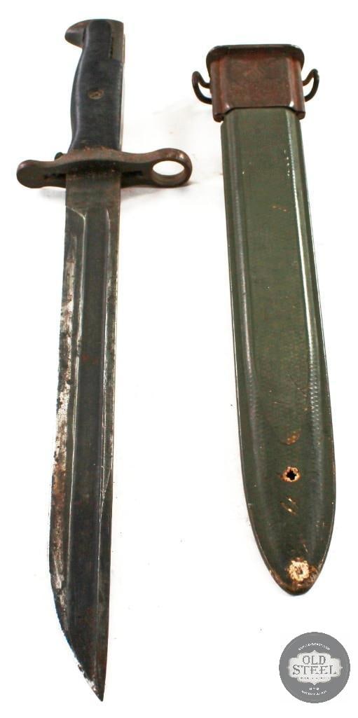 WWII US M1 Garand (1905) Bayonet and Scabbard (1 of 4)
