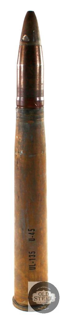 WWII US Navy 40mm Mk 3 Artillery Shell - Inert - June 1945 (1 of 4)