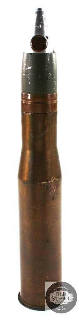 WWII US M16 37mm Artillery Shell for M3 Gun: Offered is an M16 37mm artillery piece (inert) from WWII. This shell is for the M3 gun. The fuze is an M56 from Feb 1942. The projectile is an M54 from 1943. The shell has an M23A1 primer from 1941.&n