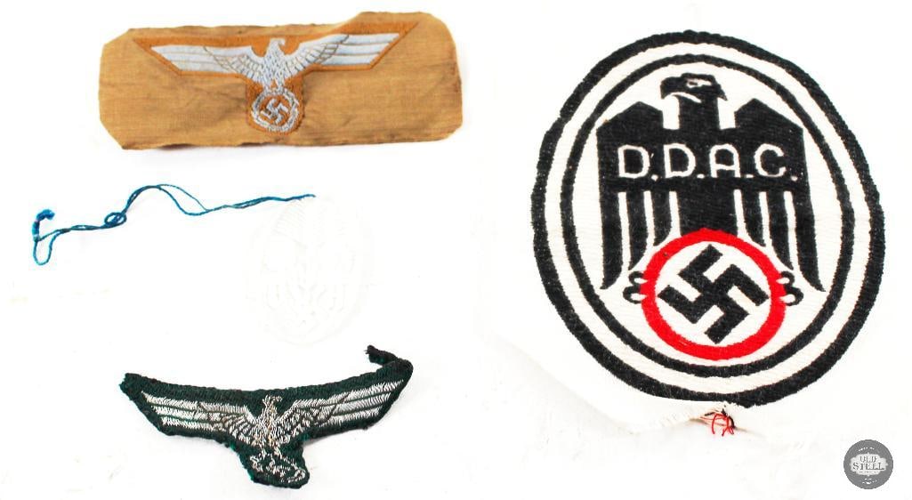 WWII German Artifacts - Eagle Patches, DDAC Cloth Patch (1 of 2)
