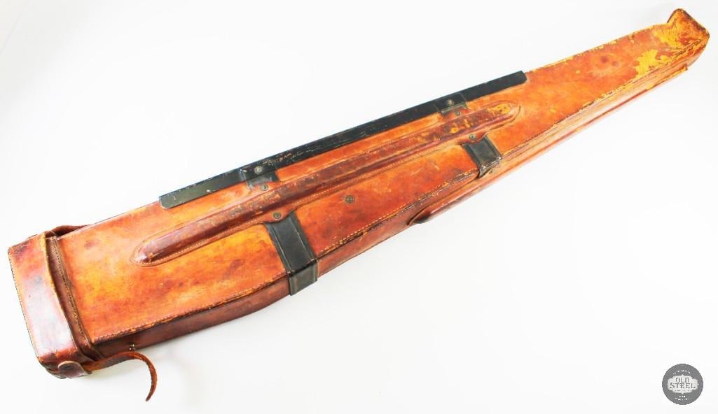 Original BAR Rifle Transport Case: Here is a hard leather with steel reinforcement rifle transport case for the BAR rifle. THIS ITEM IS AS PICTURED WITH NO FURTHER ATTACHMENTS. ALL SALE