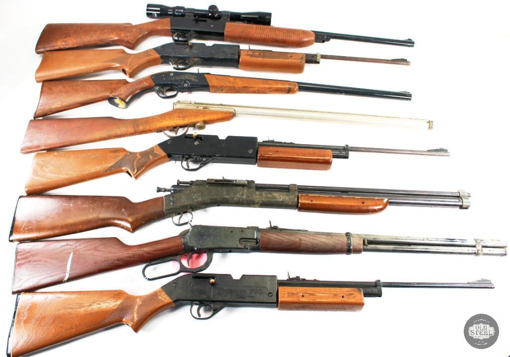 Collection of Classic Airguns from Daisy, Crossman, and others: Here we have a lot of 8 total airguns, varying in condition from good to poor. See photos for individual airguns of this lot. This list of airguns is as follows: -Daisy Model 86/70 -Daisy Model 840 w/