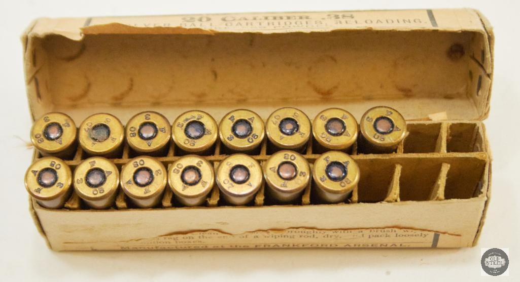 Partial Box Frankford Arsenal .38cal Revolver Ammo - 15 Rounds: For this lot we have a partial box of Frankford Arsenal .38cal Revolver ammo, with 15 remaining rounds. THIS ITEM IS AS PICTURED WITH NO FURTHER