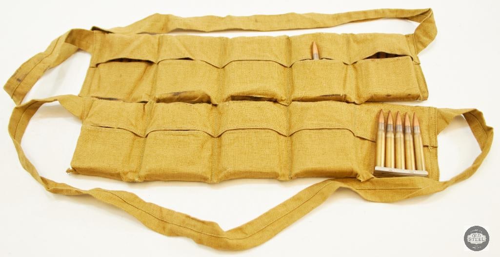 17x 5-Round Stripper Clips of 30-06 in Cloth Bandoliers - 85 Rounds Total (1 of 1)