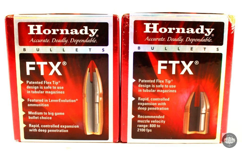 2x Boxes of Hornady FTX Bullets .45cal - 225gr, 325gr - 150 Projectiles (1 of 1)
