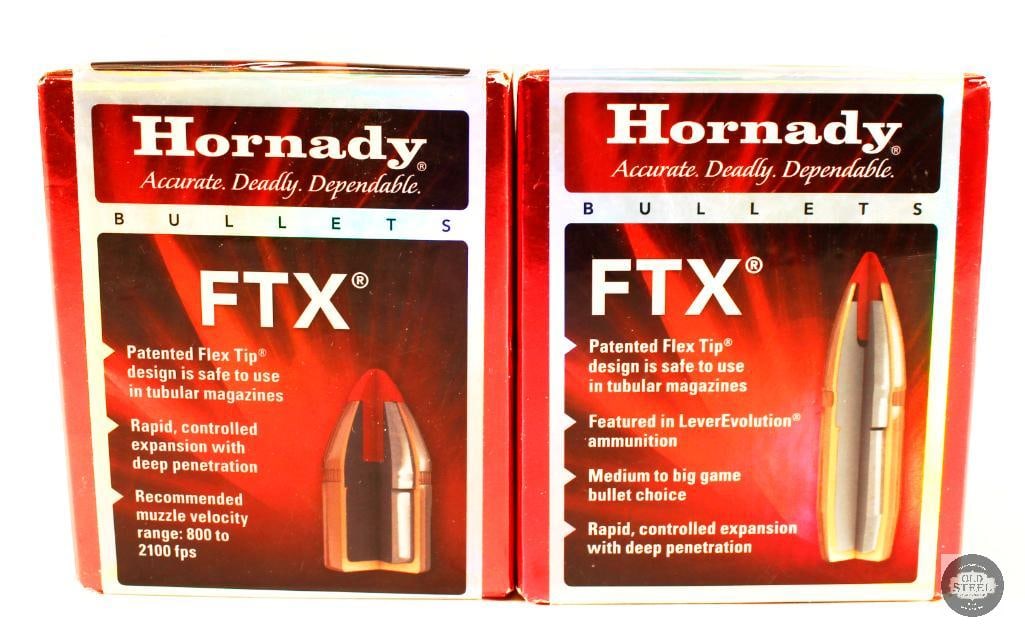 2x Boxes of Hornady FTX Bullets .45cal - 225gr, 325gr - 150 Projectiles (1 of 1)