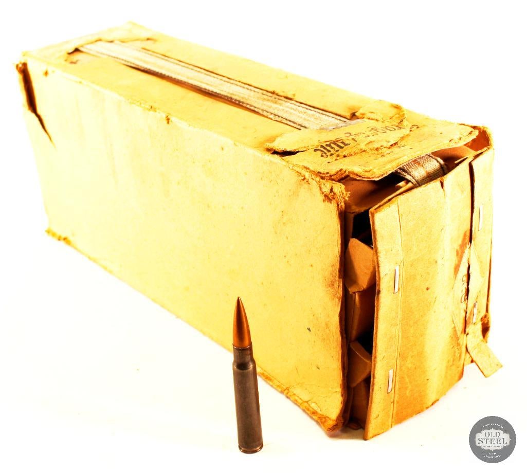 Vintage German Case of 8mm Mauser Steel Cased Ammo - 300 Rounds (1 of 2)