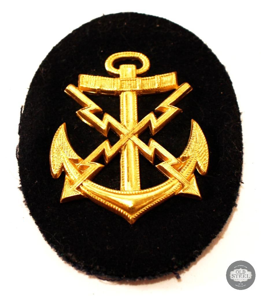 Kriegsmarine Teletype Operator NCO Career Badge: This Kriegsmarine career patch is for an NCO Teletype operator. THIS ITEM IS AS PICTURED WITH NO FURTHER ATTACHMENTS. ALL SALES ARE FINAL. PLEASE