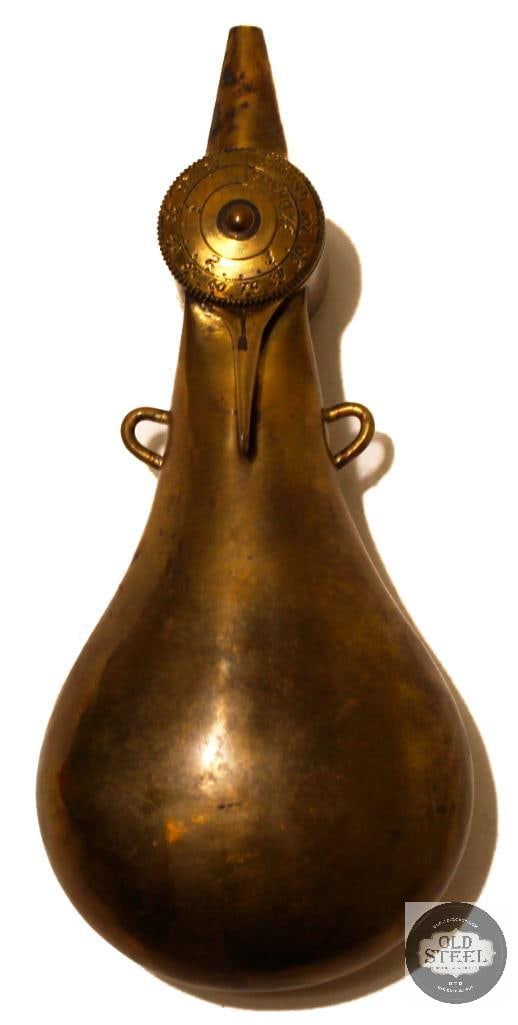 Vintage Powder Flask Mark B Burnham 1957 (1 of 2)