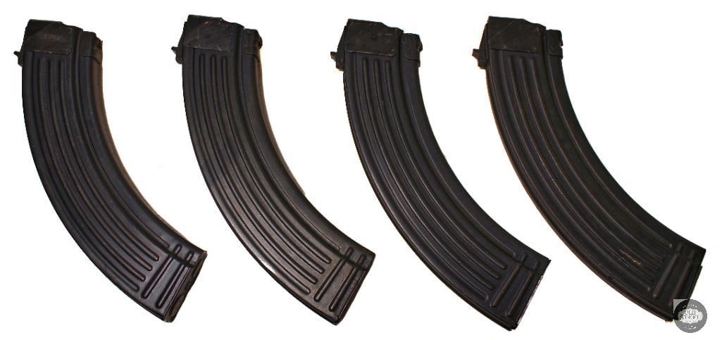 Lot of 4 Chinese AK47 Magazines 40rd Steel (1 of 3)