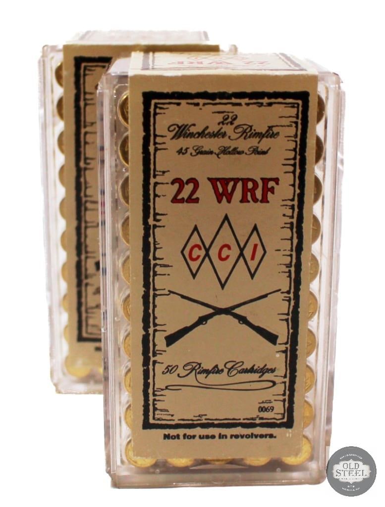 Lot of 2 Boxes CCI 22 Winchester Rimfire 45gr Hollow Point Ammunition 100rds: Lot of 2 Boxes CCI 22 Winchester Rimfire 45gr Hollow Point Ammunition 100rds THIS ITEM IS AS PICTURED WITH NO FURTHER ATTACHMENTS. ALL SALES ARE FINAL