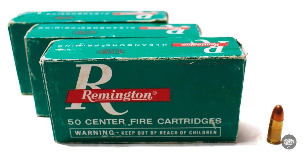 Lot of 3 Boxes Remington 9mm Luger 124gr Metal Case 150rds (1 of 1)