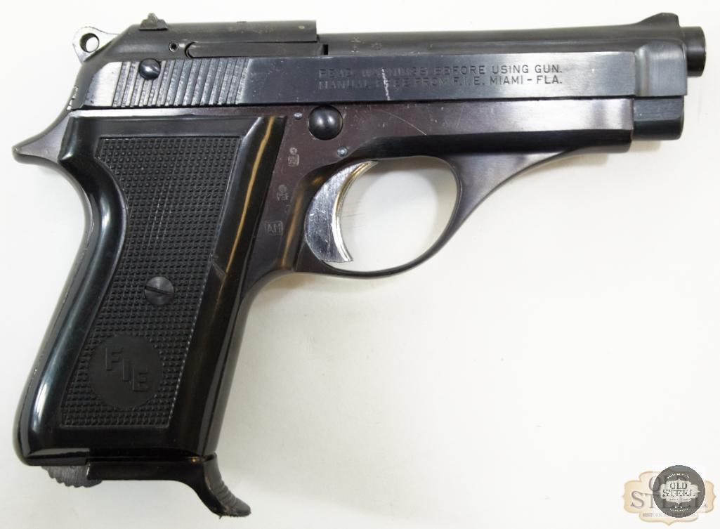 F.I.E. Arms Titan II .380 ACP FFL: Offered here is this F.I.E. Arms Titan II pistol, chambered in .380ACP. The action is a little on the stiffer side but functions, and all external controls function well. Finish is in largely good con