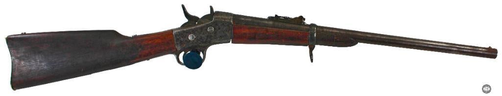 Egyptian Remington Rolling Block - Deactivated: For this lot we have an Egyptian Remington rolling block that has been deactivated. Shows a heavy patina from its age. Action can be opened on this rifle. 