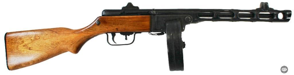 Display Model PPSh-41 Submachine Gun: Next up is this great display piece PPSh-41 submachine gun. This model has some decent heft to it, and even a moving trigger with good spring tension. Also has a functioning cleaning kit compartm