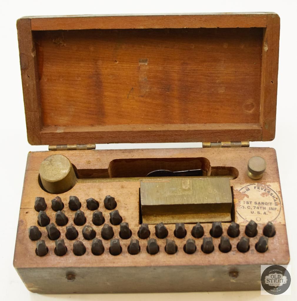 WWI Dog Tag Stamping Kit for the 74th Infantry (1 of 3)