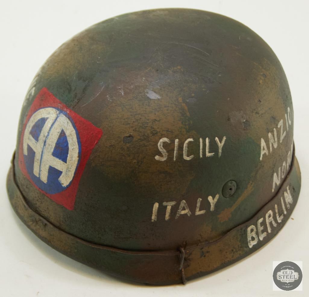 Captured German M45 Fallschirmjager Helmet with 82nd Airborne Insignia (1 of 6)