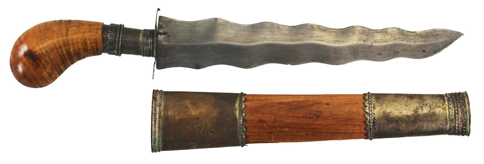 Filipino Gunong Kris Dagger and Sheath (1 of 2)