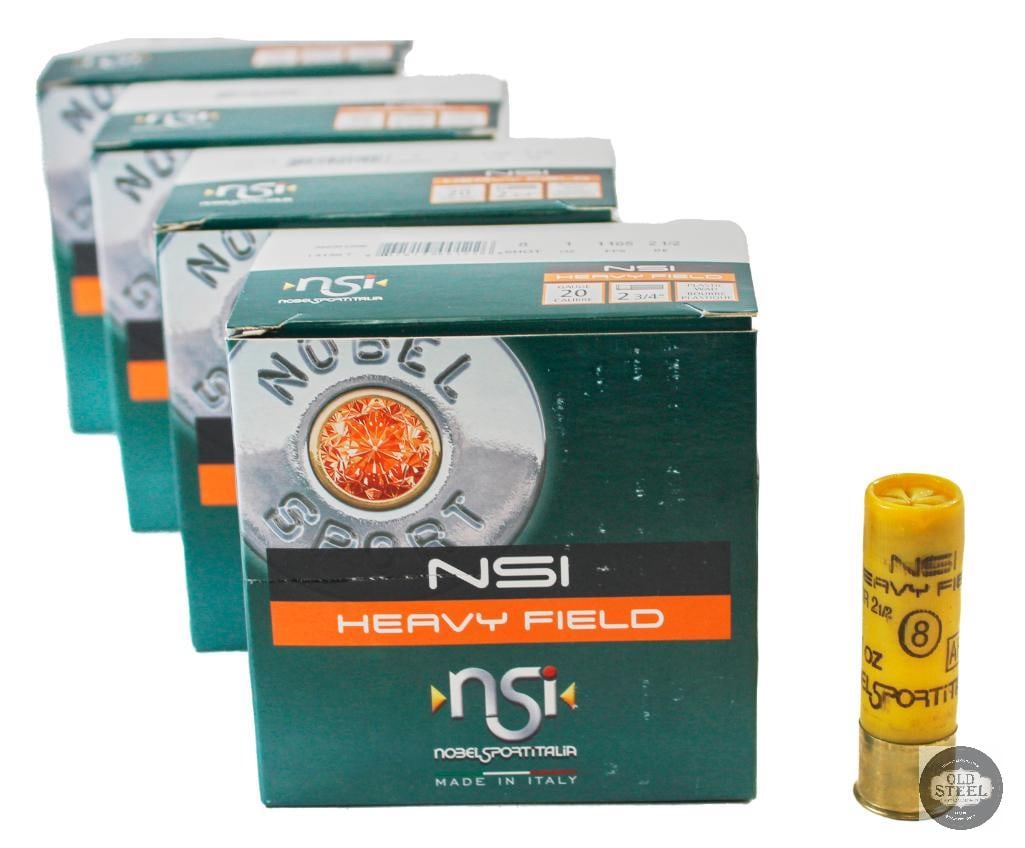 4 Boxes Nobel Sportitalia 20ga 2 3/4in Shotshells 100rds (1 of 1)