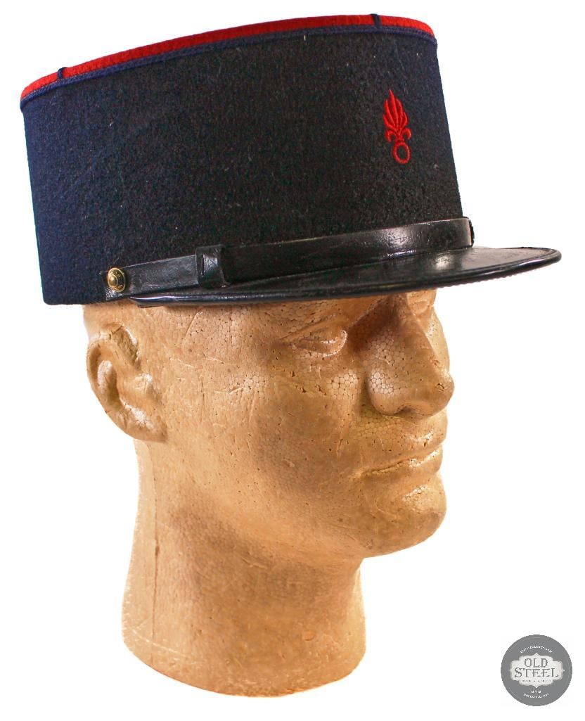 Blue Kepi of the French Foreign Legion - 57 - S.C.P. Bernay: For your bidding pleasure is a Blue Kepi of the French Foreign Legion. The size is 57, and it is made by S.C.P. Bernay. THIS ITEM IS AS PICTURED WITH