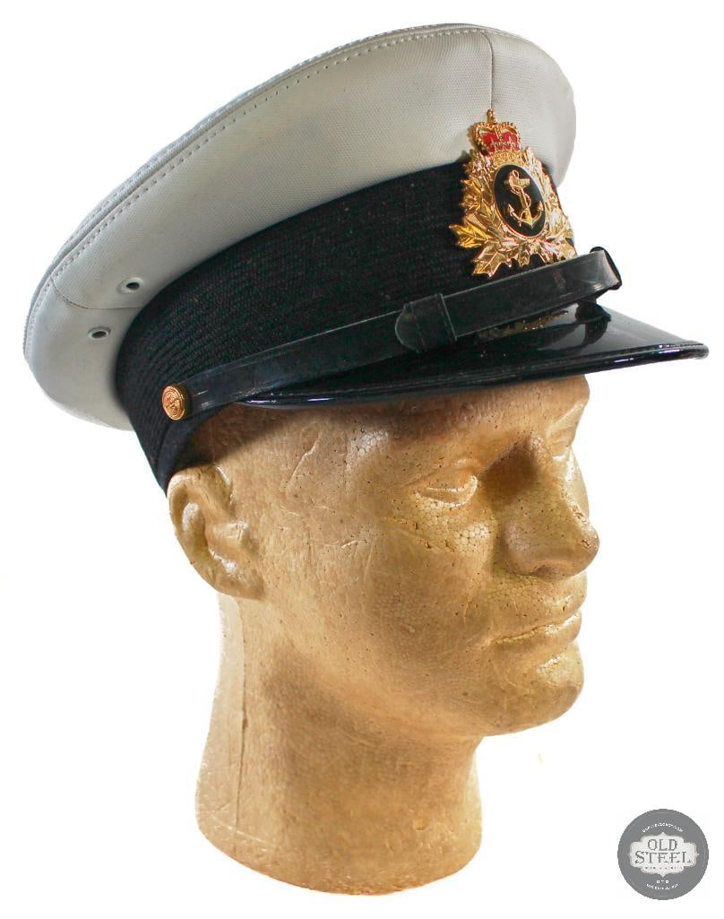 White Royal Canadian Navy Visor Cap- 7 1/4 - Logistik (1 of 2)