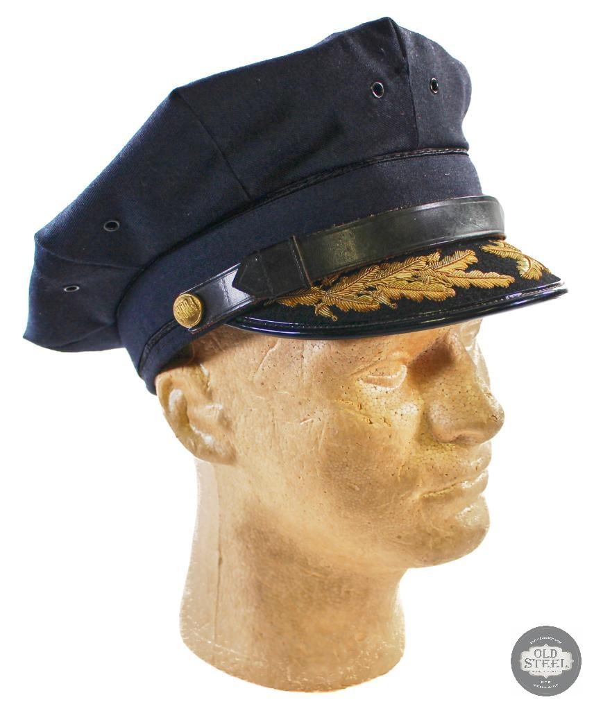 8-Point Police Visor with Superior Rank Decoration - 7 1/8 - Midway Cap Co (1 of 1)
