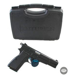Alpharms Centurion 14 Semi Auto Hi-Power Clone 9x19mm Pistol w/ Box: Up for auction is an Alpharms Centurion 14 semi-automatic pistol chambered for 9mm Luger. This pistol is a very recent Hi-Power clone made in Turkey. The barrel measures 4.6 inches and features a