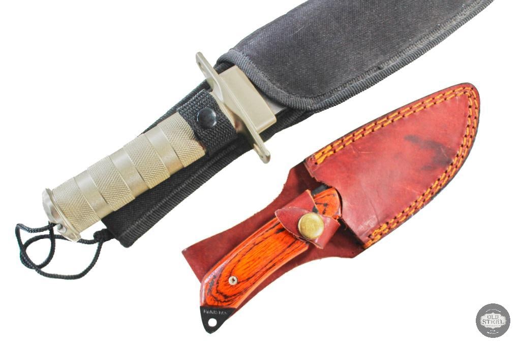 Pair of Fixed Blade Knives in Scabbards (1 of 5)