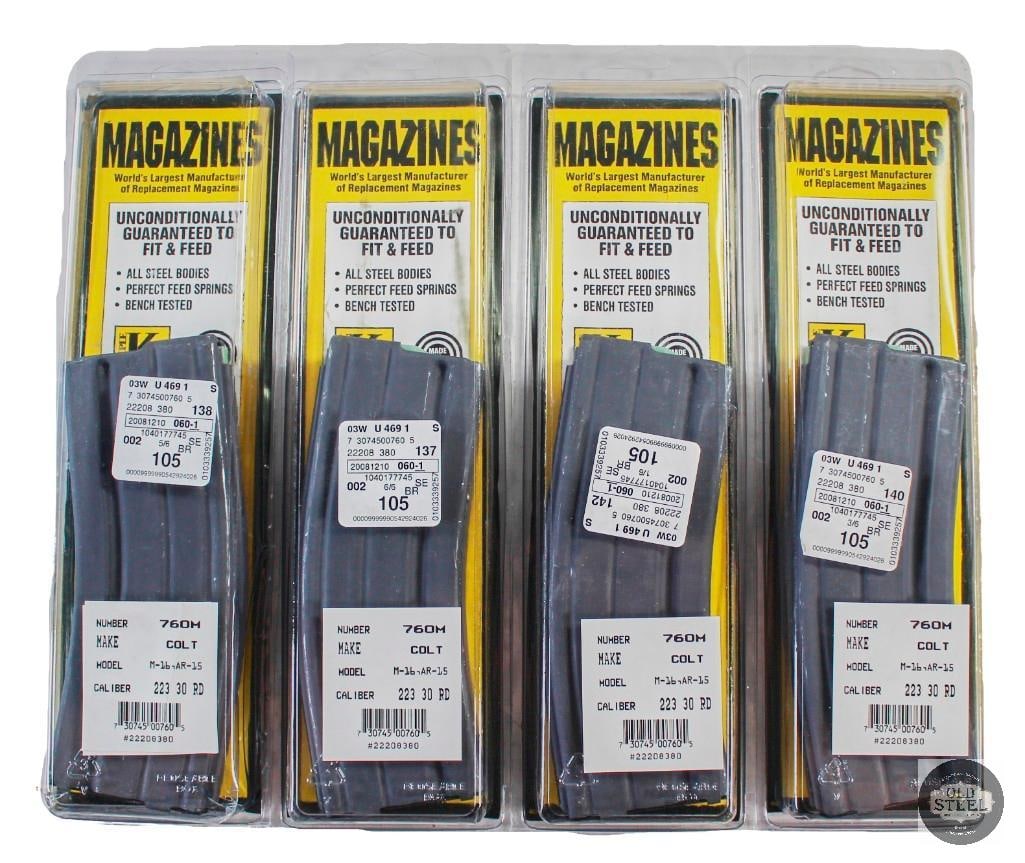 Lot of 4 Triple K NIB AR-15 30rd GI Magazines (1 of 1)