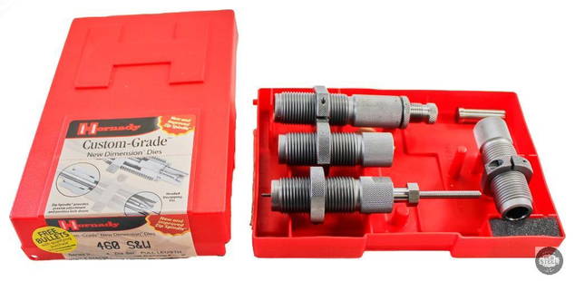 Hornady 4 Die Set 460 S&W Series II Full Length: Hornady 4 Die Set 460 S&amp;W Series II Full Length &nbsp;  THIS ITEM IS AS PICTURED WITH NO FURTHER ATTACHMENTS. ALL SALES ARE FINAL. PLEASE REFER TO THE AUC