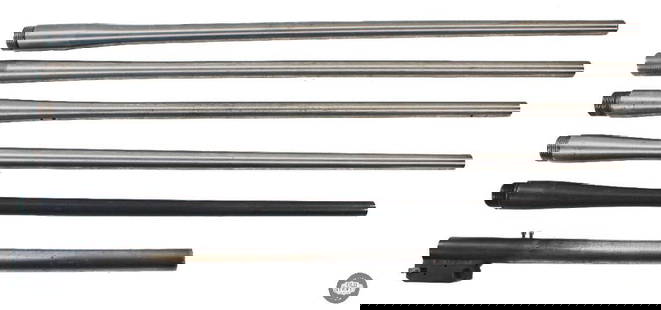 Lot of 6 Various Barrels: Lot of 6 Various Barrels -24in 220 Swift Remsport -26in Savage 110 - Unknown chambering -26in 7mm Rem Possible Winchester 70 barrel -24in 25-06 possible Winchester 70 barrel -22in Howa 1500 22-250 - P
