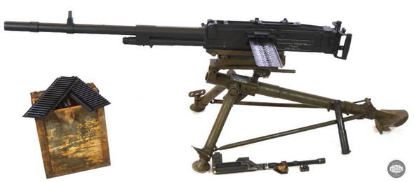 1942 Italian WWII Breda M37 Display Machine Gun - Roma Marked - Tripod